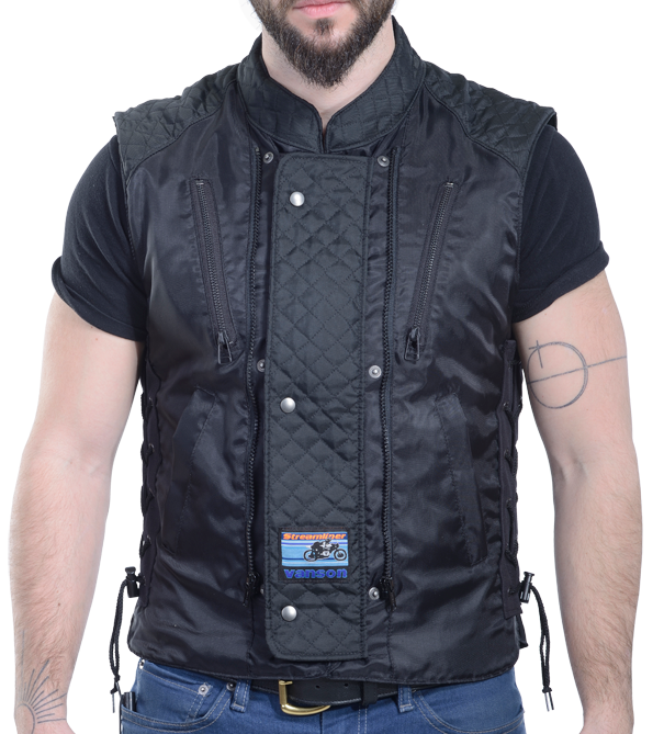 MK3 Streamliner Vest designed to snap into your Vanson Jacket