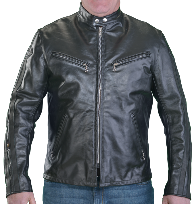 Continental Daytona Jacket - Black XL Waxon Leather Classic Biker Jacket