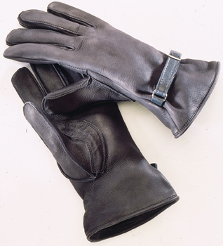 Engineer Gloves - Black Naked Deer Skin Leather Motorcycle Gloves