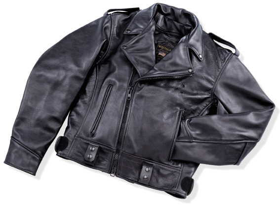 Force Motor-Patrol Jacket - Black Leather Police Motorcycle Concealed ...