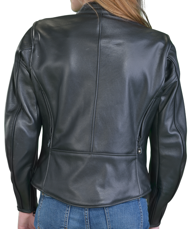 Ladies Drifter Leather Motorcycle Jacket