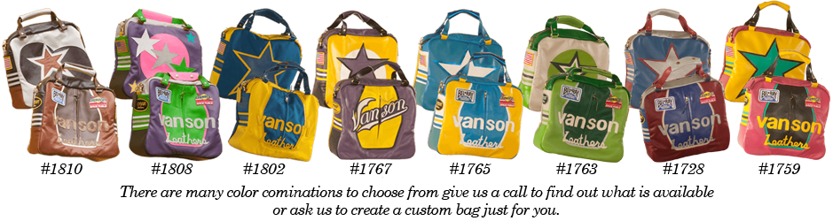 the many colors of the Vanson Star leather bag