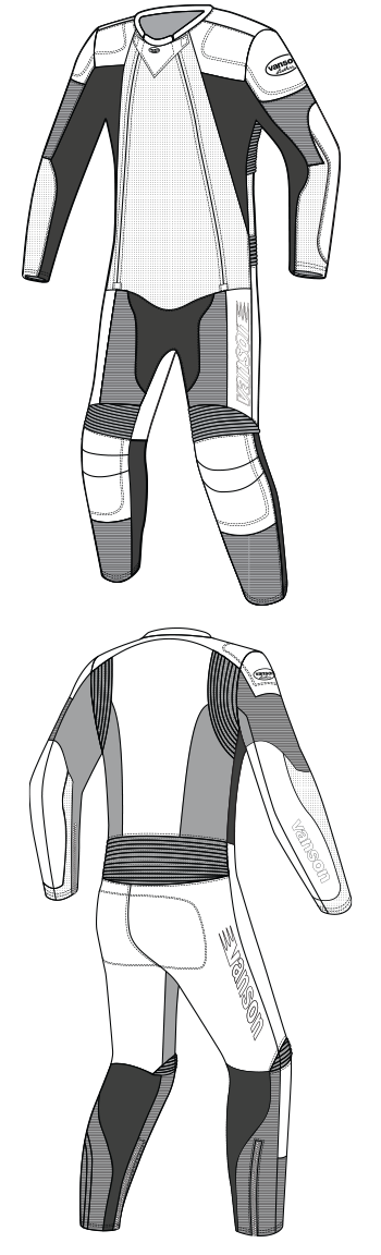 Vanson SMO2 - One Piece Custom Super Motard Motorcycle Racing Suit
