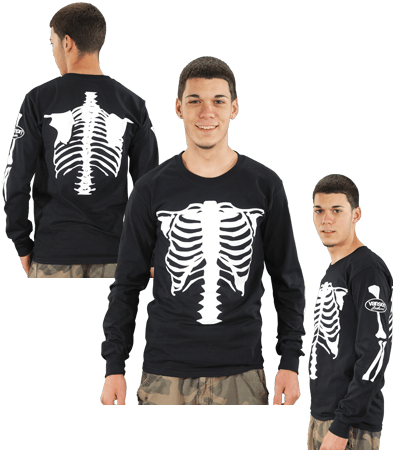 Vanson's long sleeve bones tee